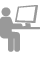 person icon at computer